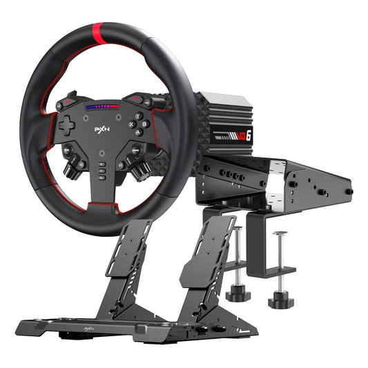 PXN VD6 Direct Drive Sim Racing Wheel | PD-HM Dual Pedal | Z9 Clamp Bundle | dynacor.co.za