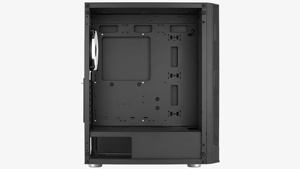 Aerocool Prism ARGB Black Mid tower case - 120mm ARGB Fan x 4; 6-port ARGB control hub - ATX - 2x 2.5'' or 2x3.5'' - 360 Radiato | dynacor.co.za
