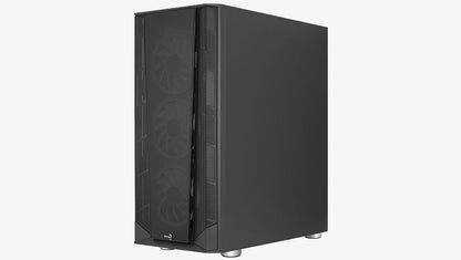 Aerocool Prism ARGB Black Mid tower case - 120mm ARGB Fan x 4; 6-port ARGB control hub - ATX - 2x 2.5'' or 2x3.5'' - 360 Radiato | dynacor.co.za