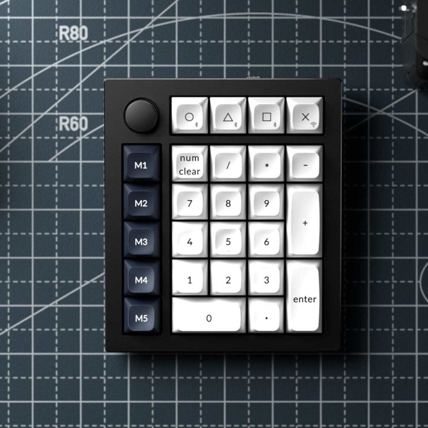 Keychron Q0 Max QMK Gateron Jupiter Red RGB Wireless Custom Number Pad Carbon Black | dynacor.co.za