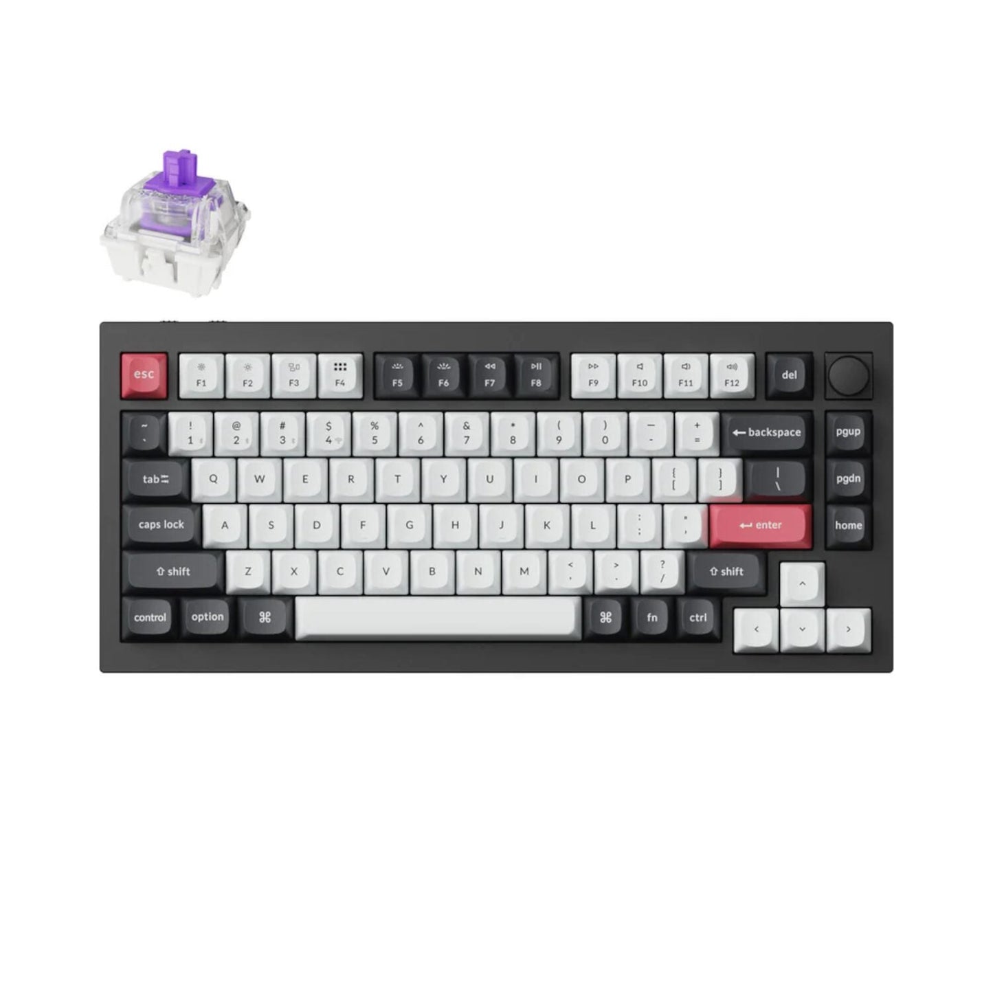 Keychron Q1H-M1 QMK Wireless Custom Keyboard - Black | dynacor.co.za