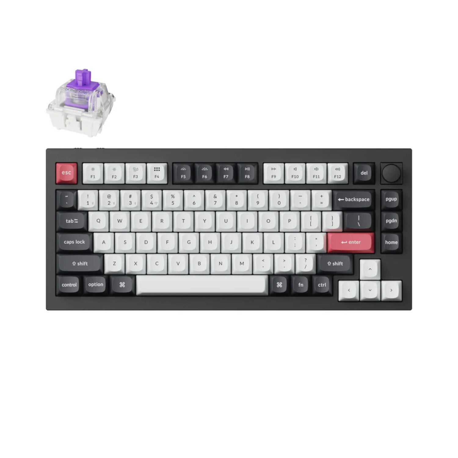 Keychron Q1H-M1 QMK Wireless Custom Keyboard - Black | dynacor.co.za