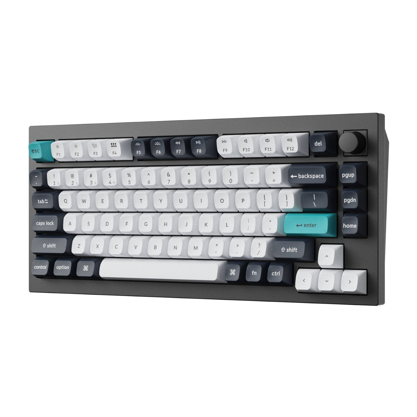 Keychron Q1 Max QMK/VIA RGB Wireless Custom Mechanical Keyboard (Gateron RED Switches) - Black | dynacor.co.za