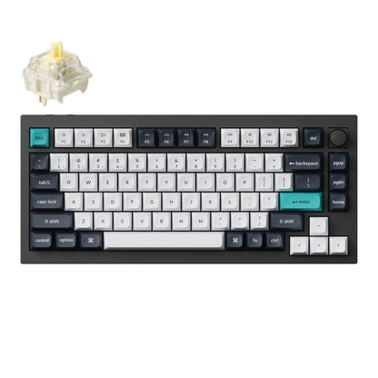 Keychron Q1 Max QMK/VIA RGB Wireless Custom Mechanical Keyboard (Gateron BANANA Switches) - Black | dynacor.co.za