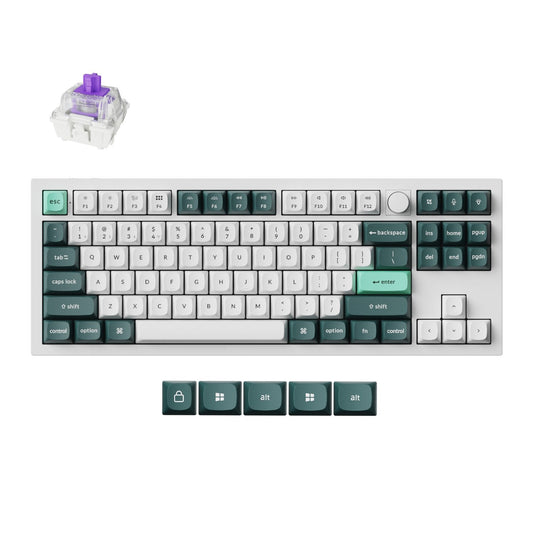 Keychron Q3 HE QMK 80% Wireless Custom Mechanical Keyboard (Nebula Switch) - Shell White | dynacor.co.za