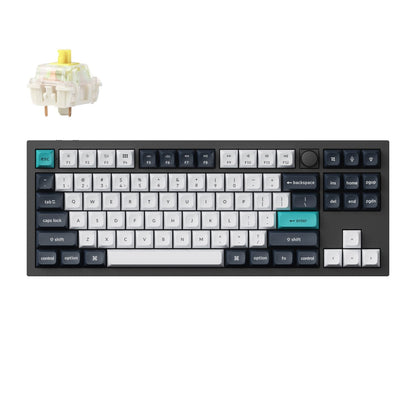 Keychron Q3 Max QMK/VIA 80% Wireless Custom Mechanical Keyboard (Banana Switch) - Carbon Black | dynacor.co.za