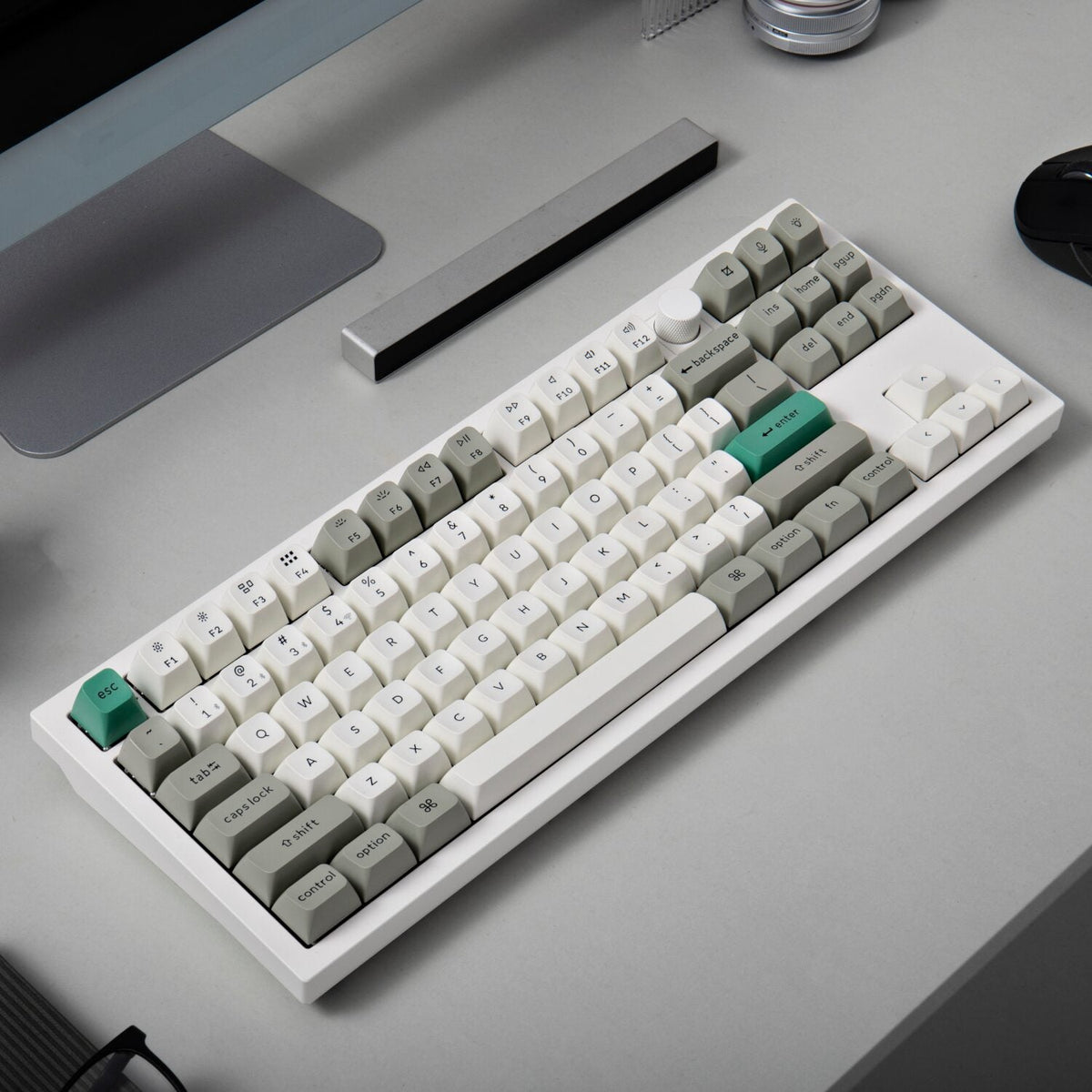 Keychron Q3 Max 80% Full Assembled Knob Red Switch Hot-Swap Gateron Jupiter RGB Wireless Keyboard - Shell White | dynacor.co.za