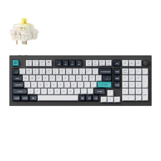Keychron Q5 Max QMK/VIA Full-size Wireless Custom Mechanical Keyboard (Banana Switches) - Carbon Black | dynacor.co.za
