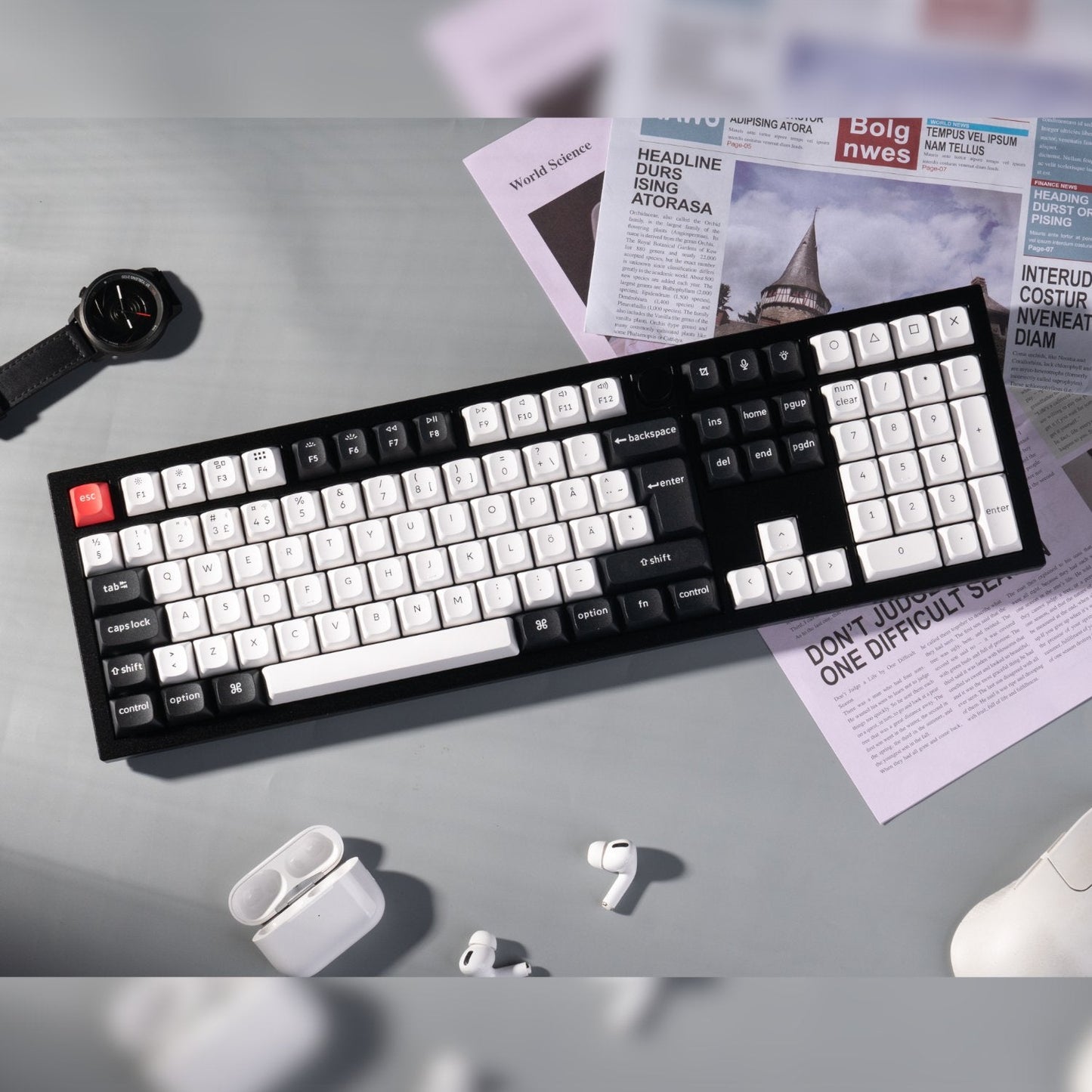 Keychron Q6 HE QMK Full-size Wireless Custom Mechanical Keyboard (Nebula Switch) – Carbon Black | dynacor.co.za
