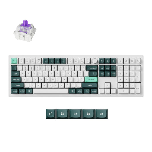 Keychron Q6 HE QMK Full-size Wireless Custom Mechanical Keyboard (Nebula Switch) – Shell White | dynacor.co.za