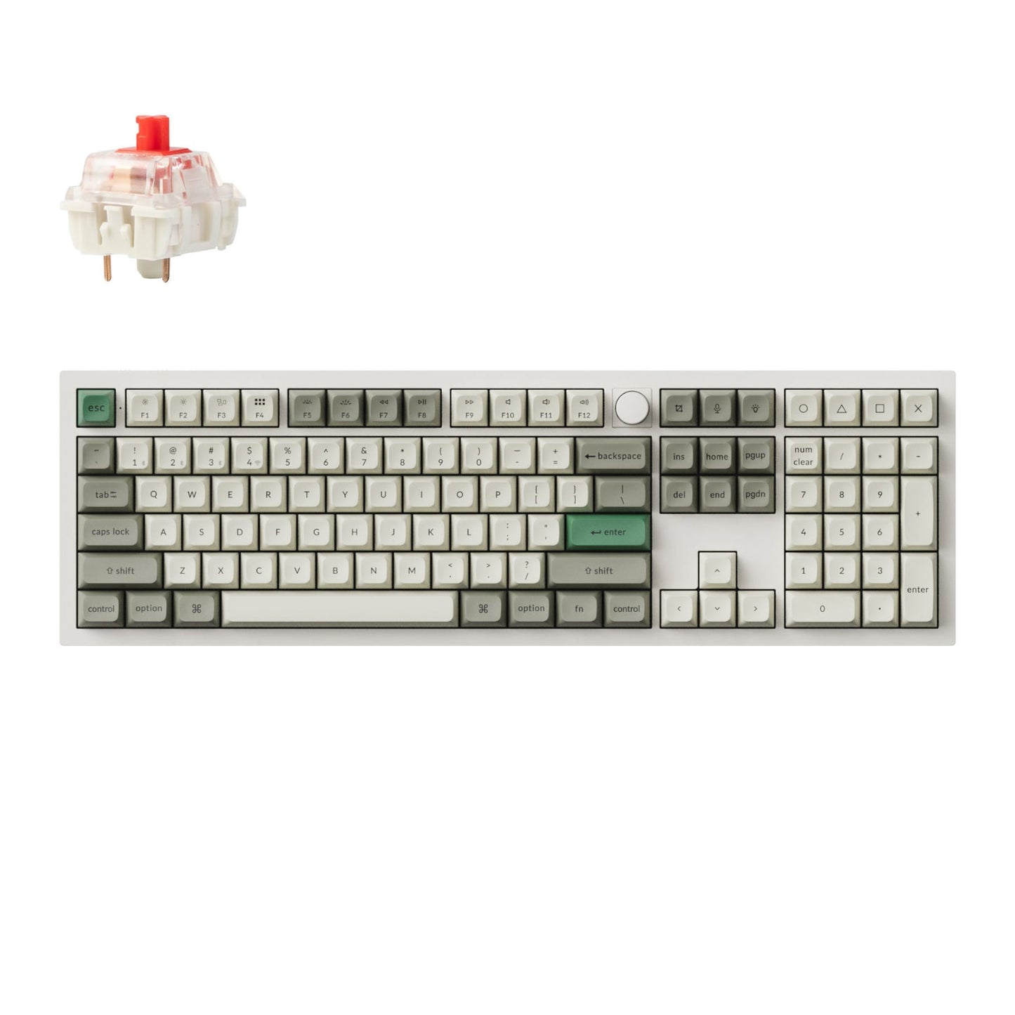 Keychron Q6 Max QMK/VIA Wireless Custom Mechanical Keyboard KSA Gateron Red Jupiter Switches - Shell White | dynacor.co.za