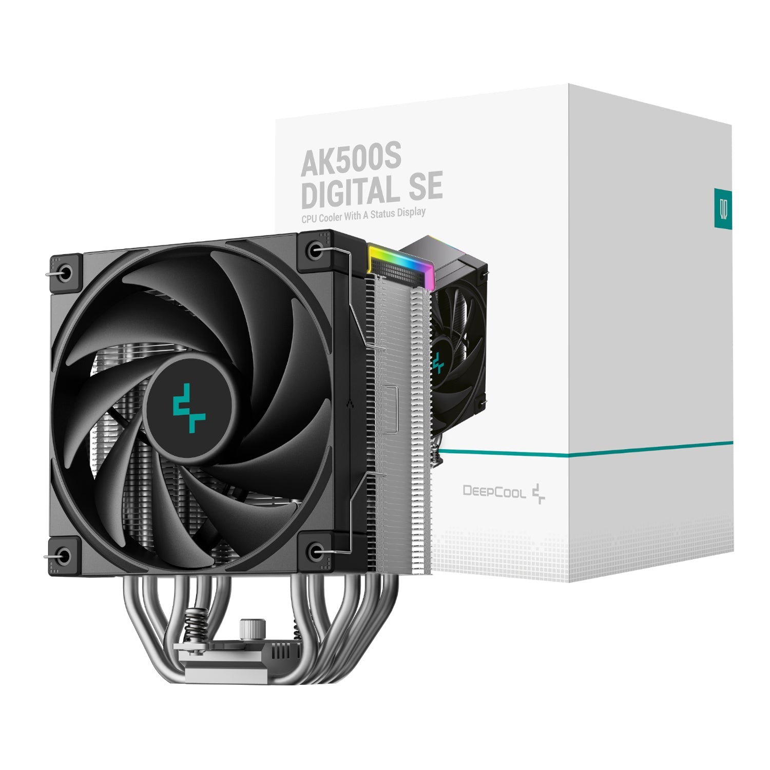DeepCool AK500S Digital 120mm Air CPU Cooler - Black | dynacor.co.za