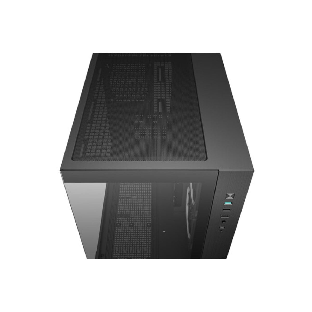 Deepcool CG330 3F Panoramic Dual-Chamber Micro-ATX Gaming Chassis - Black | dynacor.co.za