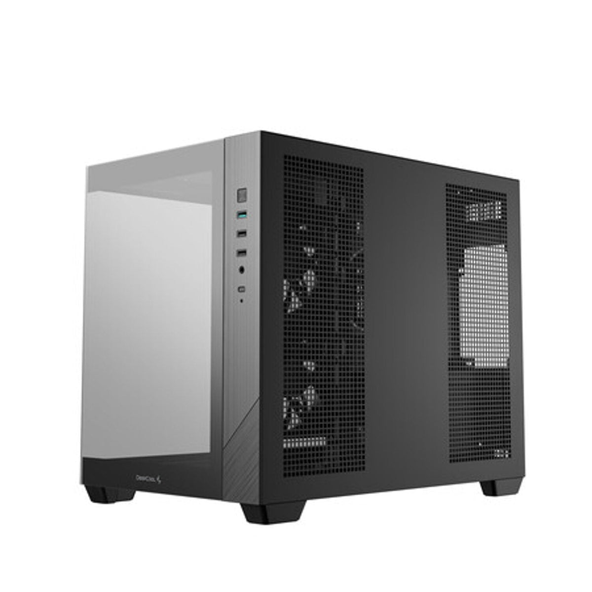 Deepcool CG330 3F Panoramic Dual-Chamber Micro-ATX Gaming Chassis - Black | dynacor.co.za