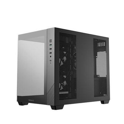 Deepcool CG330 3F Panoramic Dual-Chamber Micro-ATX Gaming Chassis - Black | dynacor.co.za