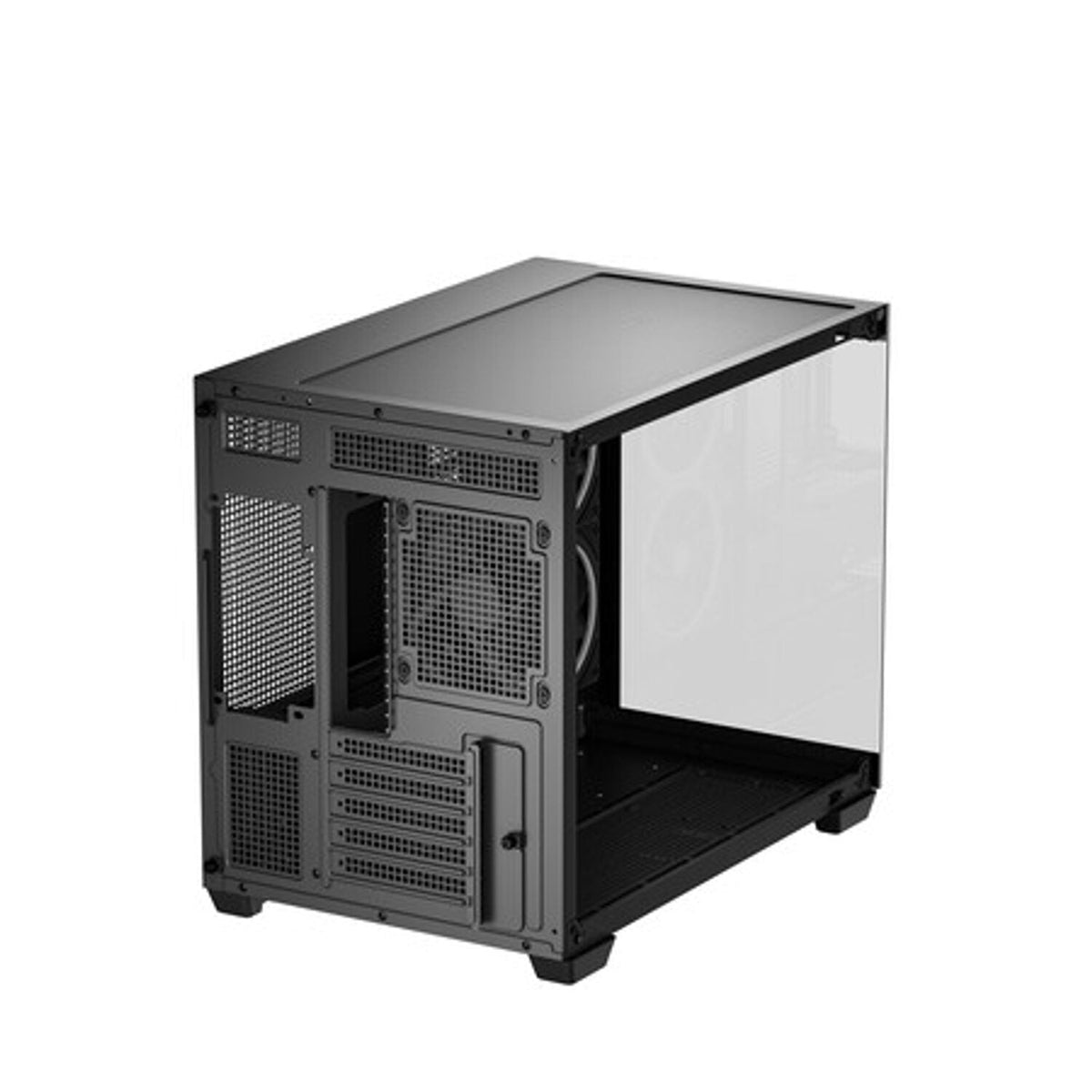Deepcool CG330 3F Panoramic Dual-Chamber Micro-ATX Gaming Chassis - Black | dynacor.co.za