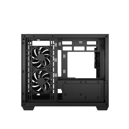 Deepcool CG330 3F Panoramic Dual-Chamber Micro-ATX Gaming Chassis - Black | dynacor.co.za