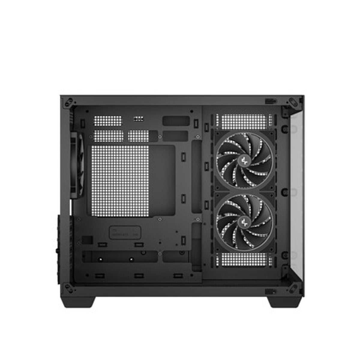 Deepcool CG330 3F Panoramic Dual-Chamber Micro-ATX Gaming Chassis - Black | dynacor.co.za