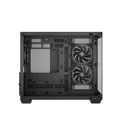 Deepcool CG330 3F Panoramic Dual-Chamber Micro-ATX Gaming Chassis - Black | dynacor.co.za