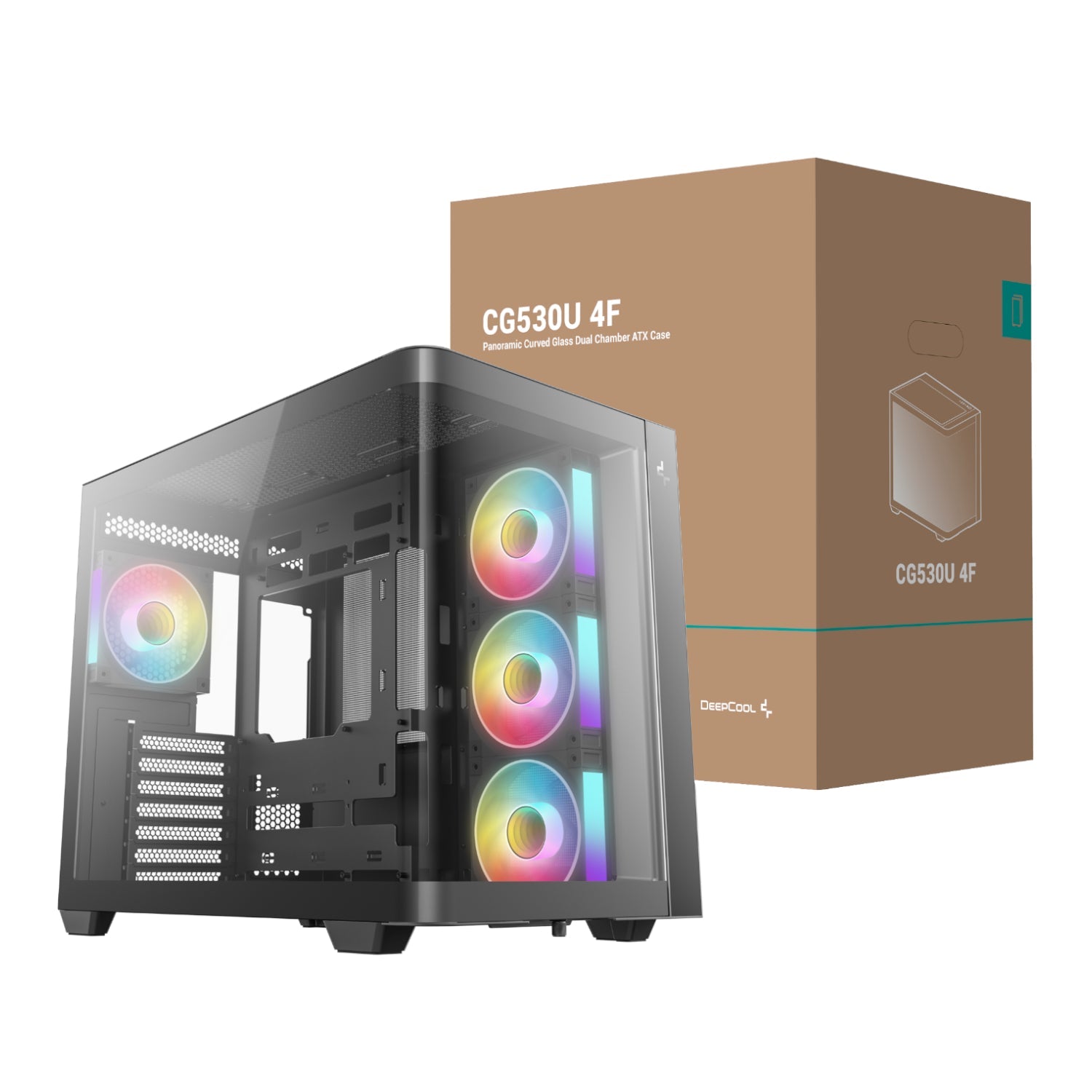 DeepCool CG530U 4F ATX Gaming Chassis - Black | dynacor.co.za