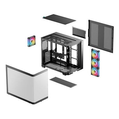 DeepCool CG530U 4F ATX Gaming Chassis - Black | dynacor.co.za