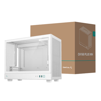 DeepCool CH160 PLUS Micro-ATX Chassis - White | dynacor.co.za