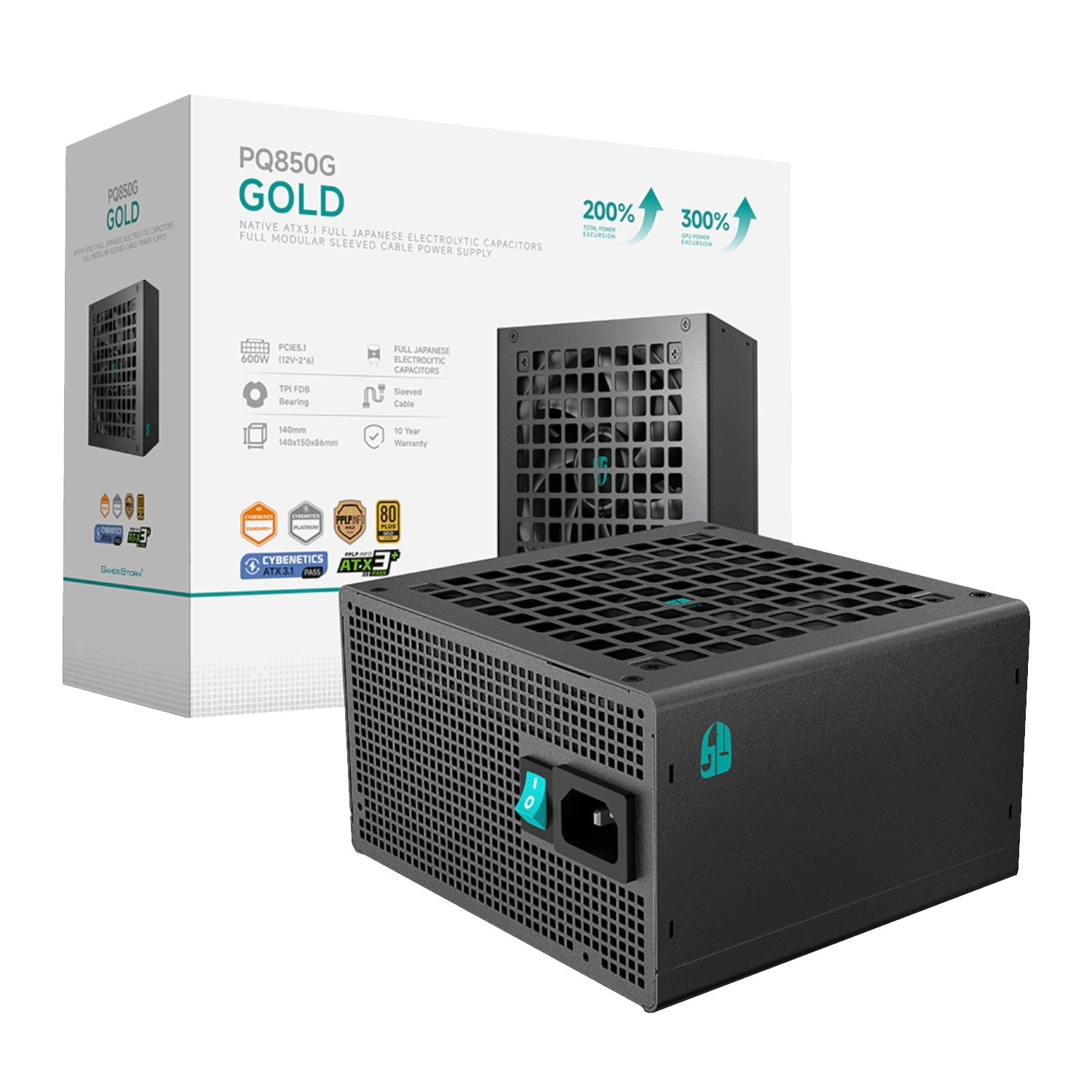 DeepCool PQ850M 850W 80 PLUS GOLD Fully Modular Power Supply | dynacor.co.za