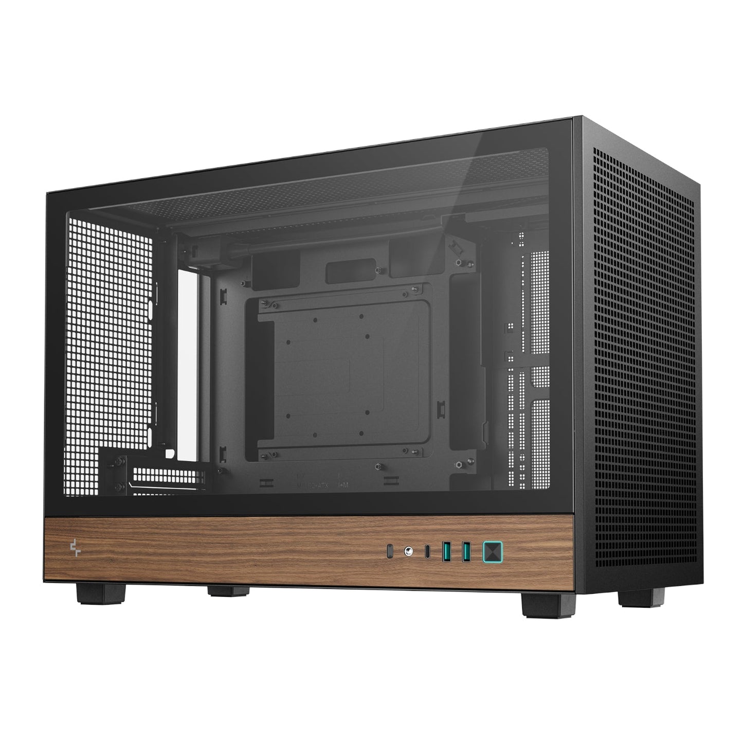 DeepCool CH260 Wood mATX Gaming Chassis - Black | dynacor.co.za