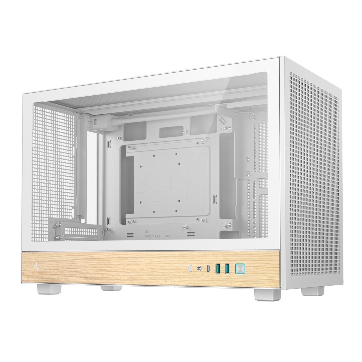 DeepCool CH260 Wood mATX Gaming Chassis White | dynacor.co.za