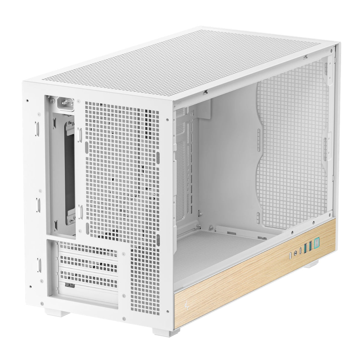 DeepCool CH260 Wood mATX Gaming Chassis White | dynacor.co.za