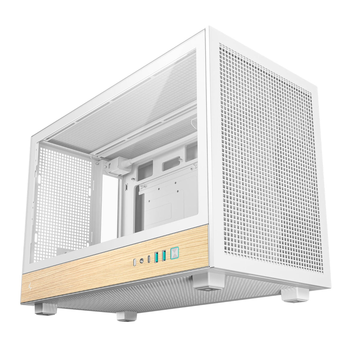 DeepCool CH260 Wood mATX Gaming Chassis White | dynacor.co.za