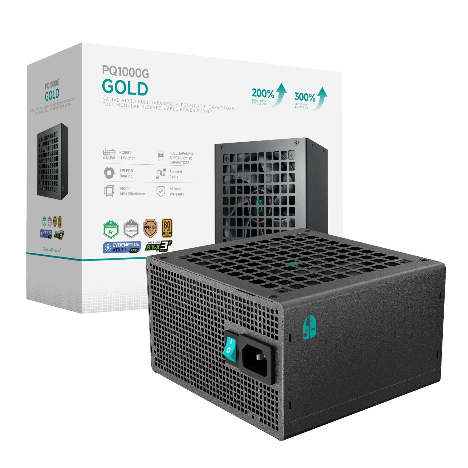 DeepCool Gamerstorm PQ1000G 1000W 80PLUS Gold Fully Modular Power Supply | dynacor.co.za