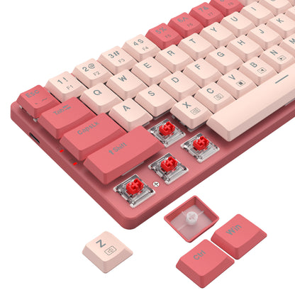 Redragon BS8772 Wireless Keyboard and Mouse Combo - Red/Pink
