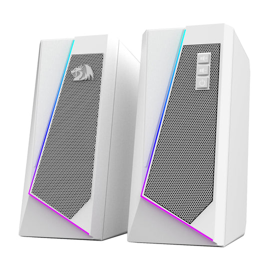 Redragon GS20W ANVIL 3W 2.0 RGB Stereo Desktop PC Speakers - White | dynacor.co.za