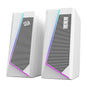 Redragon GS20W ANVIL 3W 2.0 RGB Stereo Desktop PC Speakers - White | dynacor.co.za