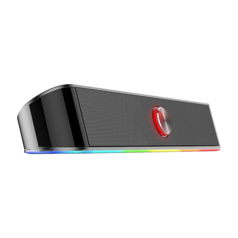 REDRAGON 2.0 Sound Bar ADIEMUS 2 x 3W RGB USB|Aux PC Gaming Speaker - Black | dynacor.co.za