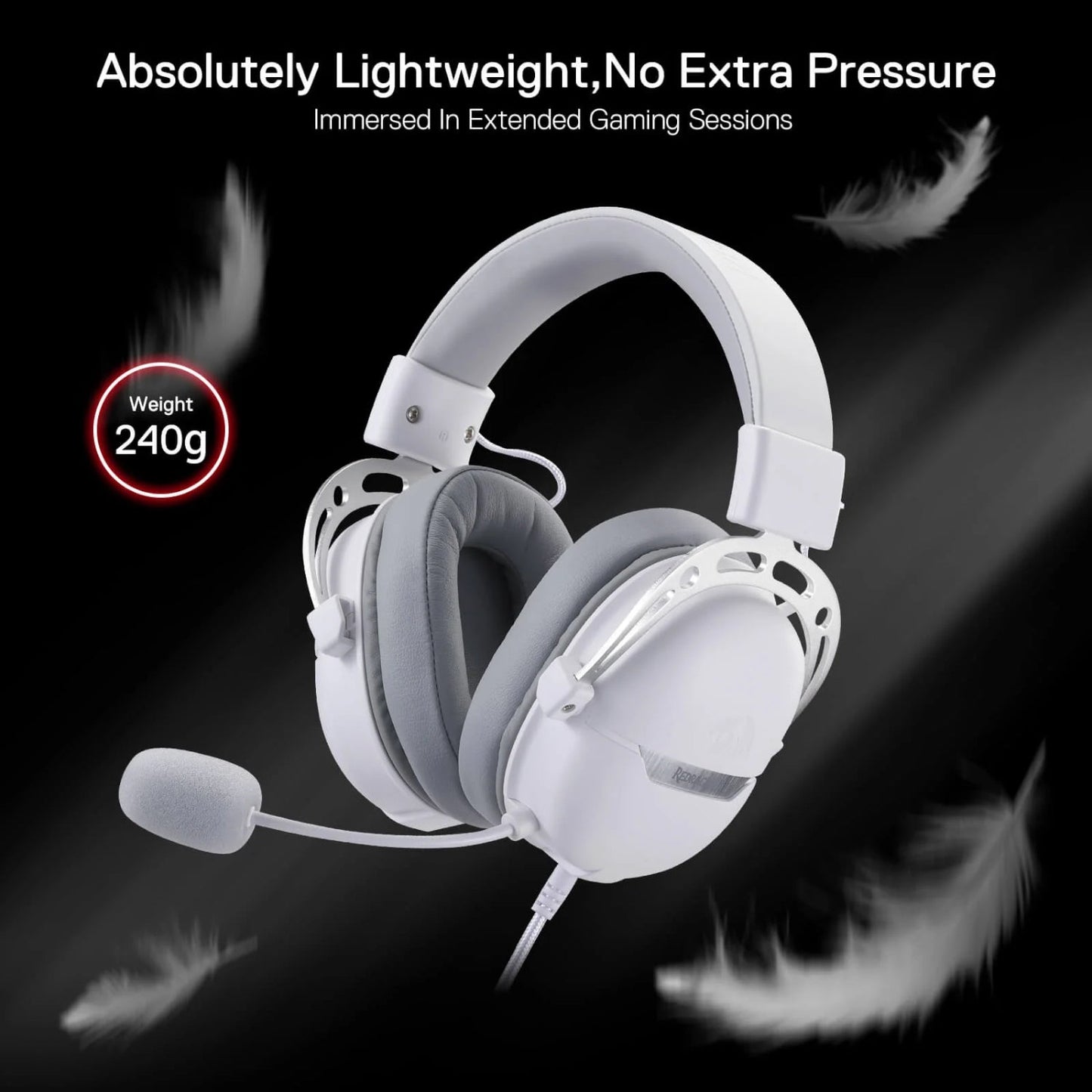 REDRAGON Over-Ear AURORA Gaming Headset - White | dynacor.co.za