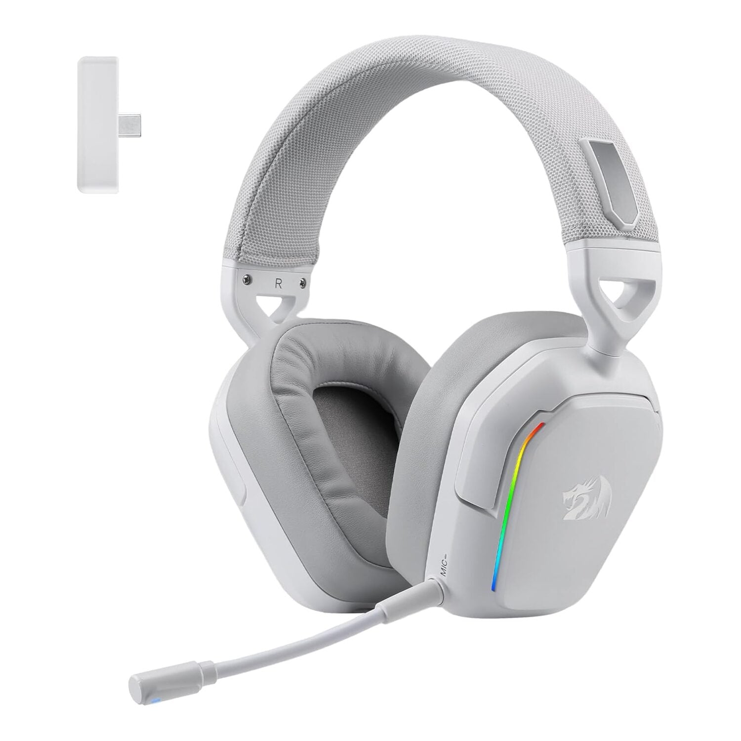 Redragon H868 RGB Wireless Gaming Headset - White | dynacor.co.za