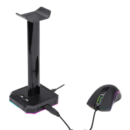 Redragon HA300 Scepter Pro RGB Headset Stand with USB Hub (4 x USB 2.0, RGB Lighting) | dynacor.co.za