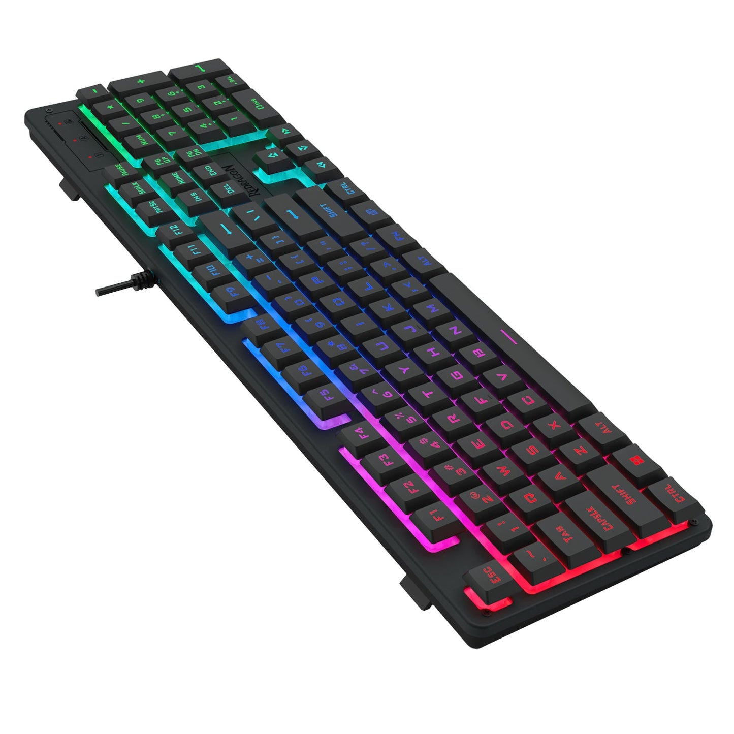 Redragon K521 Upgrade Rainbow LED 104-Key Membrane Gaming Keyboard | dynacor.co.za