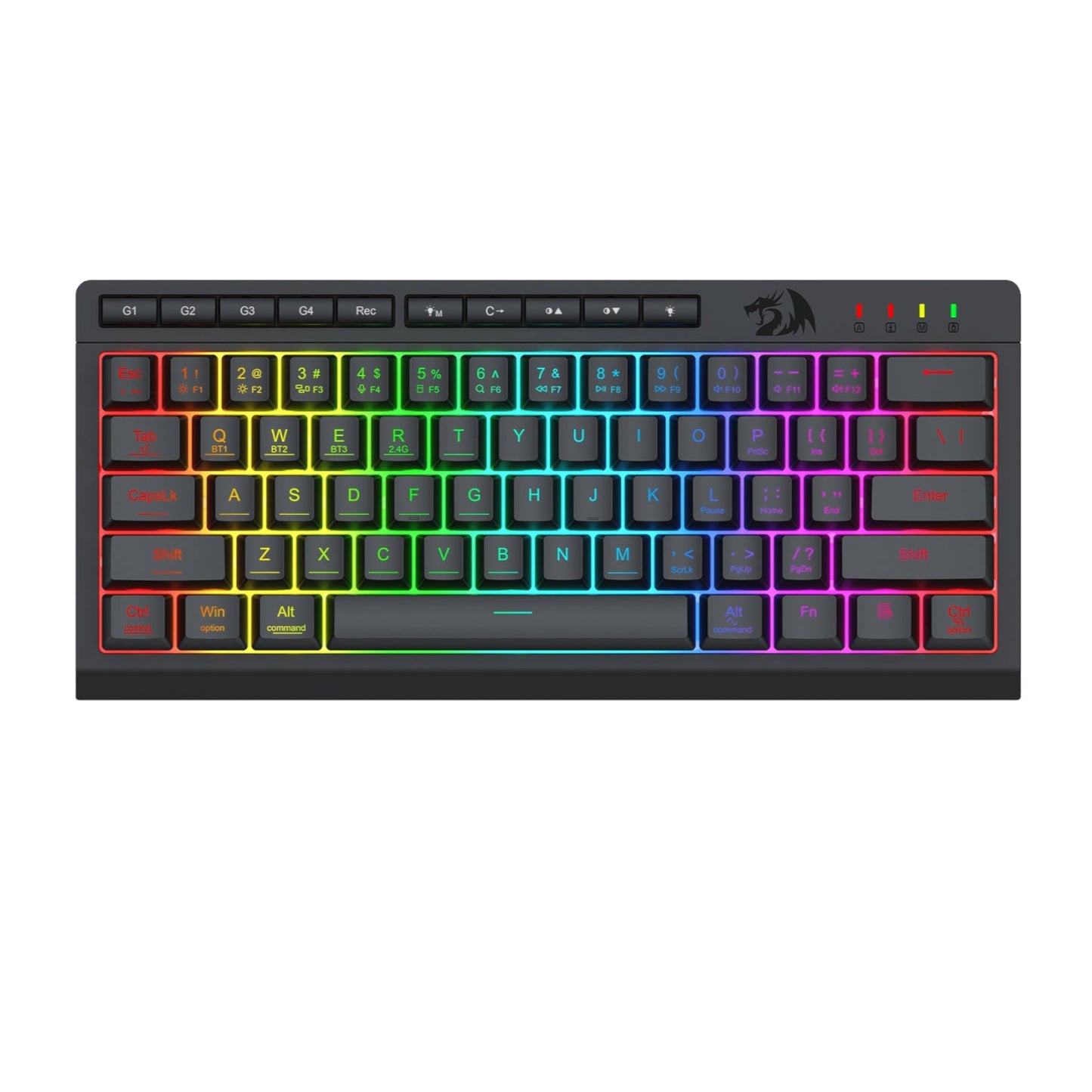 Redragon SHIVA K522 PRO RGB Wireless Gaming Keyboard- Black | dynacor.co.za