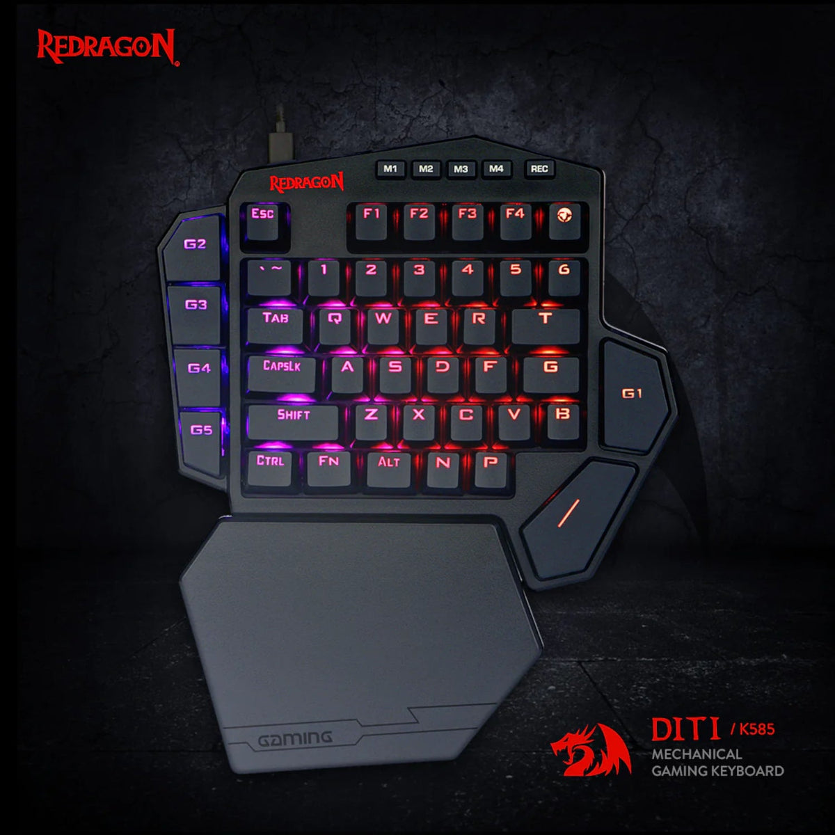 Redragon K585 DITI ELITE PRO RGB 40% Wireless Mechanical Gaming Keyboard - Blue Switches | dynacor.co.za