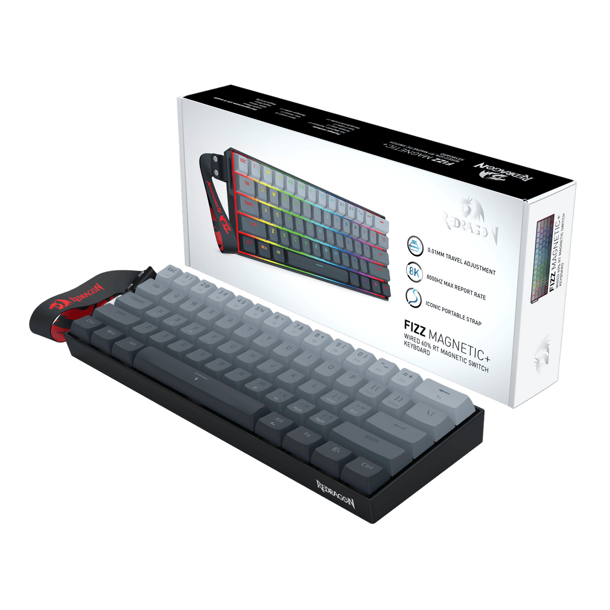 Redragon FIZZ Magnetic+ Wired 60% Gaming Keyboard | dynacor.co.za