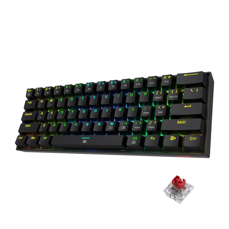REDRAGON DRAGONBORN Wired Mechanical Keyboard RGB 67Key Design - Black | dynacor.co.za