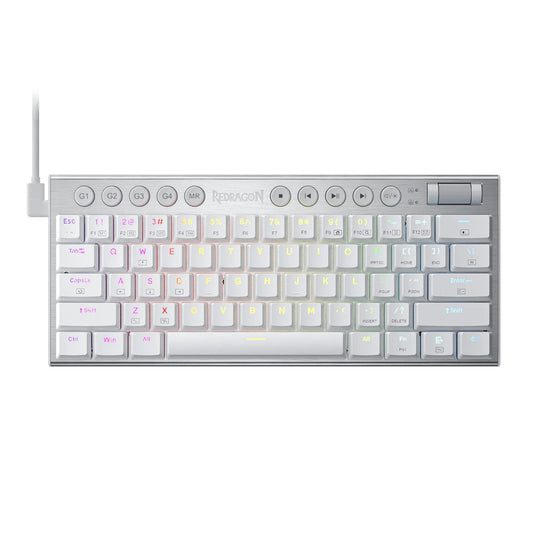 Redragon K632 HORUS Mini 60% RGB Wired Gaming Keyboard – White | dynacor.co.za