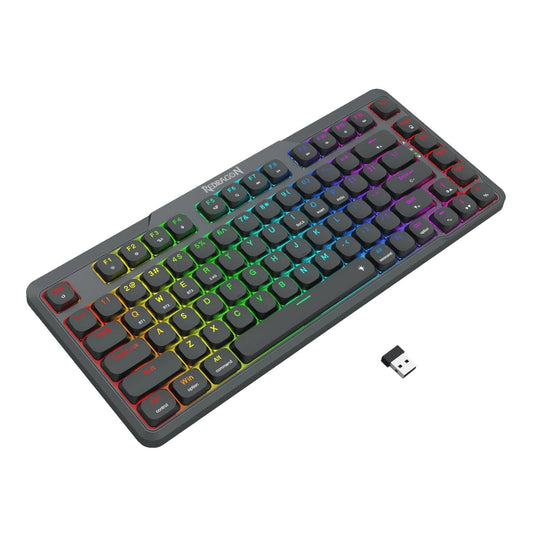 Redragon AETHER K706 PRO Wireless Mechanical Keyboard (75% Layout, Tri-Mode, Gasket Mount, Low-Profile Red Switches) | dynacor.co.za