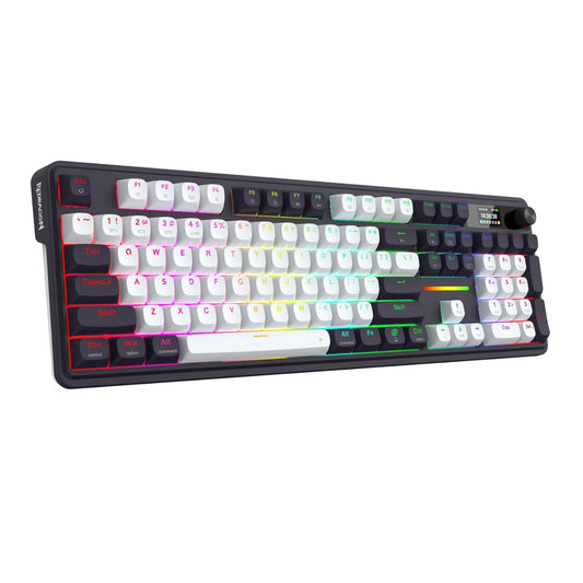 Redragon K762WB-RGB-PRO LCD Full-size Gasket Mechanical Keyboard - Black | dynacor.co.za