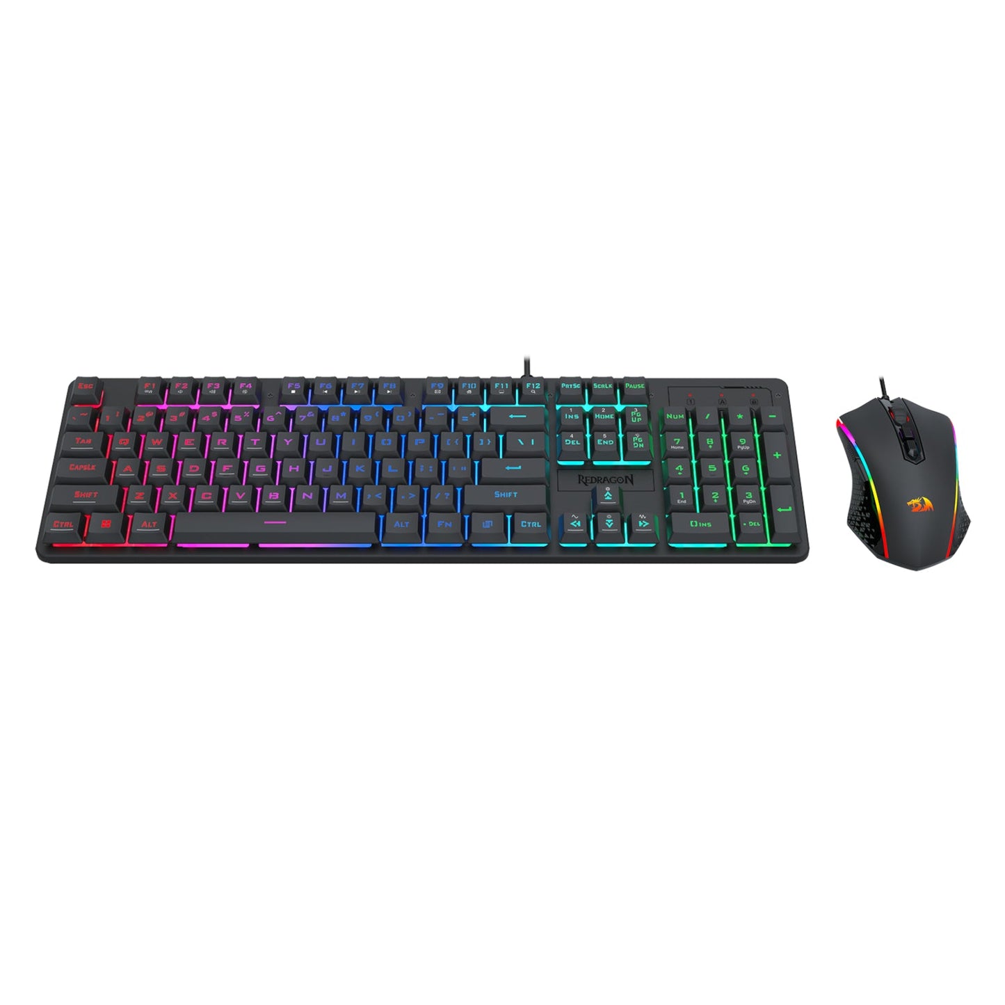 Redragon S107 RGB Gaming Essentials Wired Gaming Keyboard and Mouse Bundle | dynacor.co.za