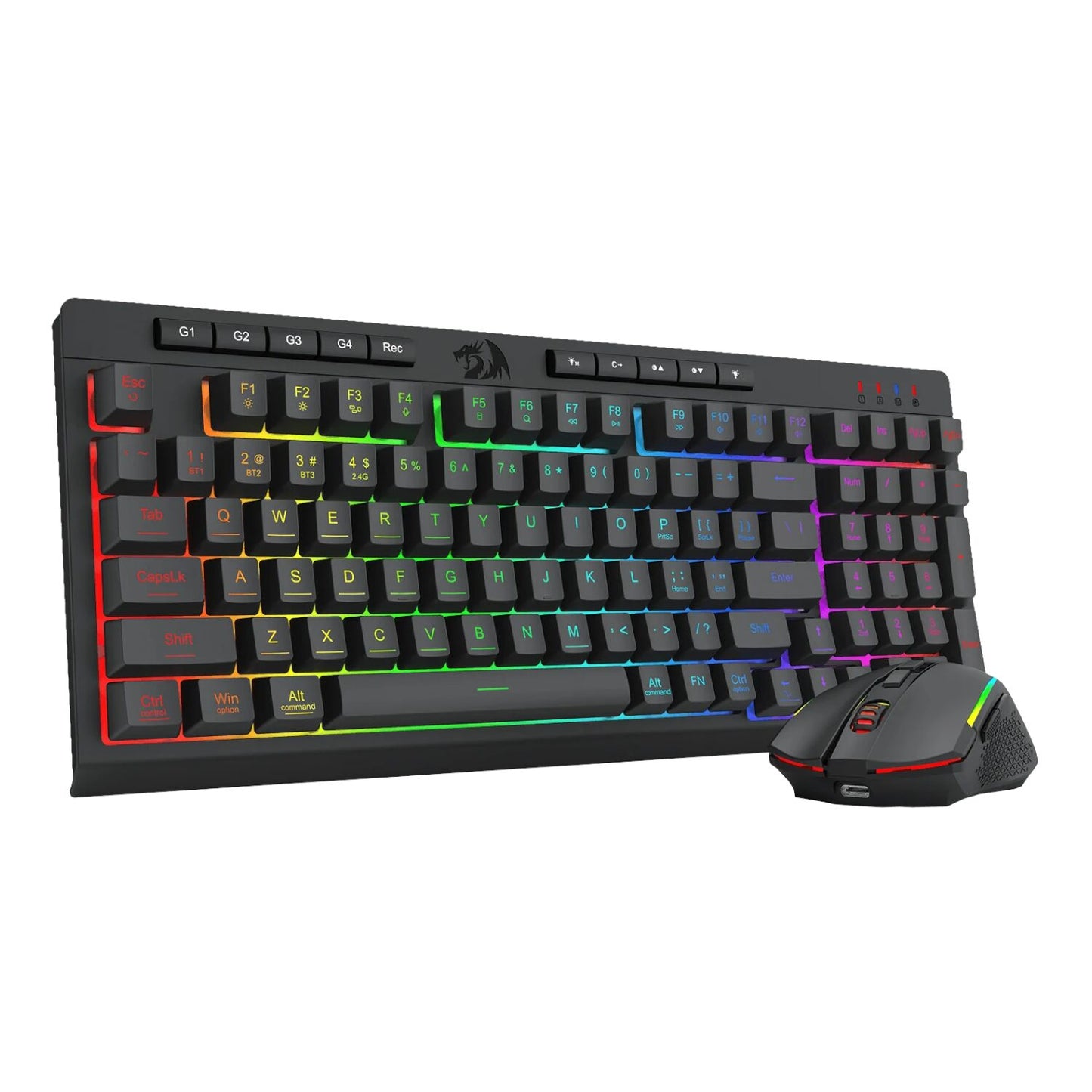 Redragon RYLO PRO S142 Tri-Mode RGB Gaming Keyboard and Mouse Combo | dynacor.co.za