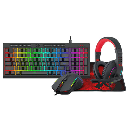 Redragon 4-in-1 Keyboard | Mouse | Mousepad | RGB Headset Gaming Combo | dynacor.co.za